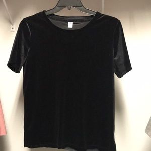 Black velvet top